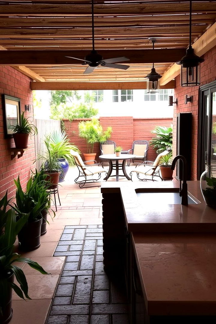 Brick Accents for Outdoor Areas - 22 Outdoor Countertop Ideas