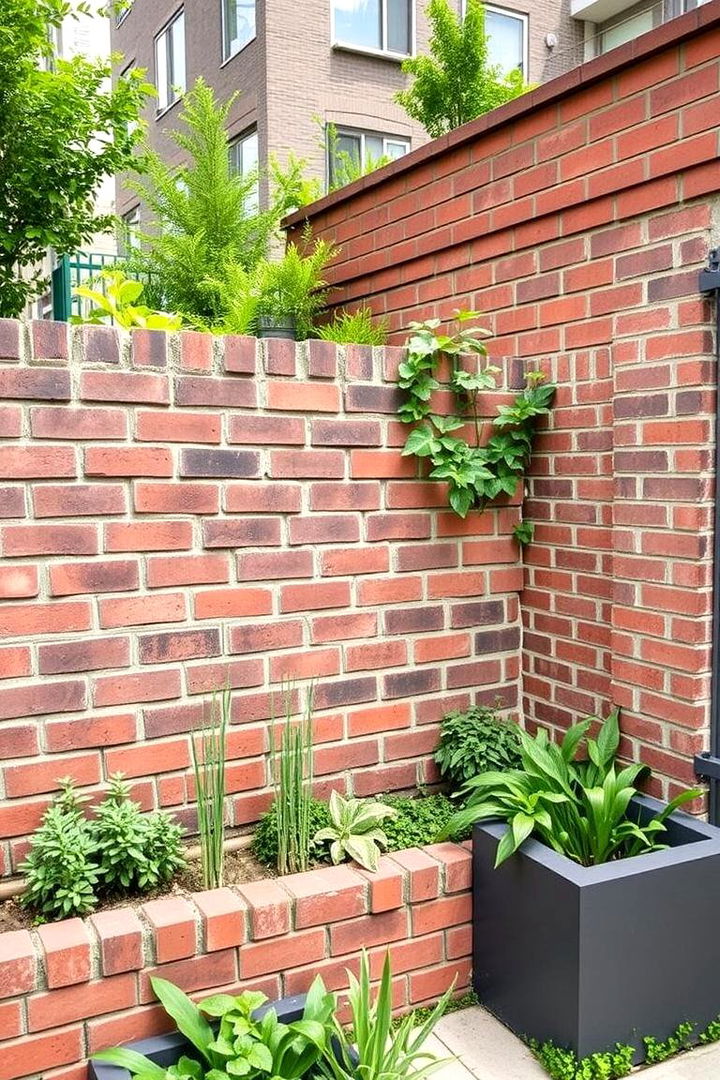 Brick Fence for Urban Garden Spaces - 22 Brick Fence Ideas