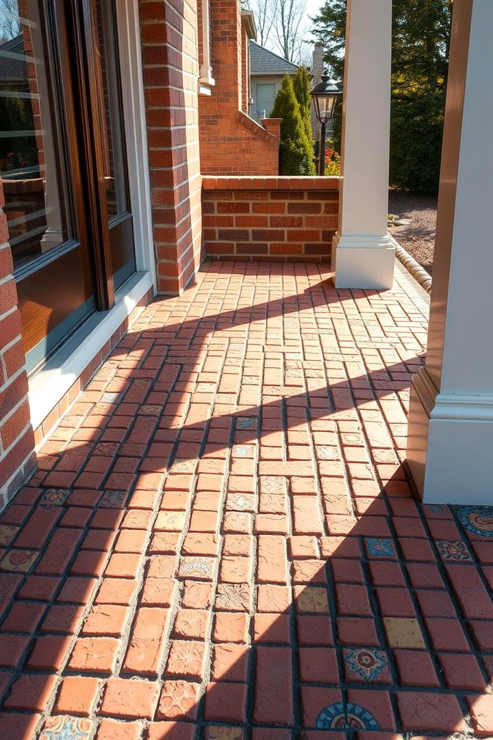 Brick Mosaic Artistry - 22 Brick Porch Ideas