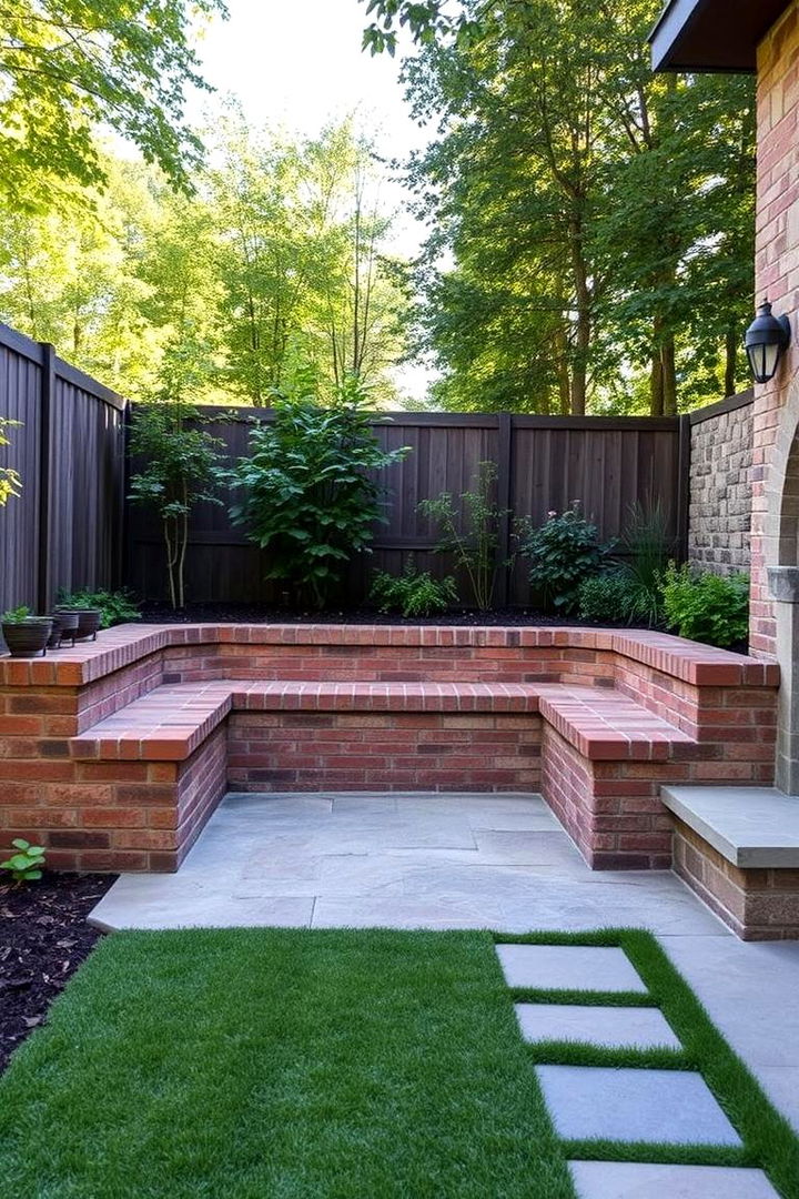 Brick Seating Arrangements - 22 Brick Landscaping Ideas