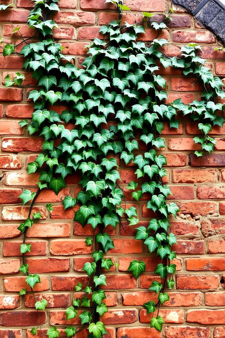 Brick and Ivy Garden Wall - 22 Garden Wall Ideas