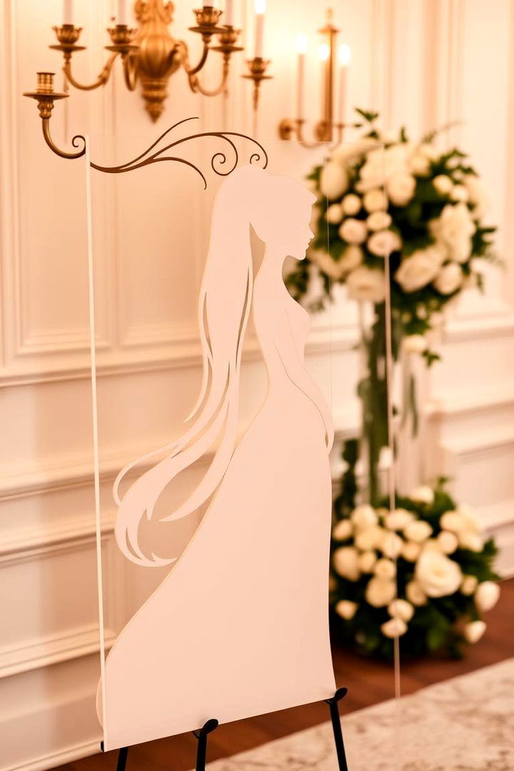 Bridal Silhouette Sign - 22 Wedding Welcome Sign Ideas