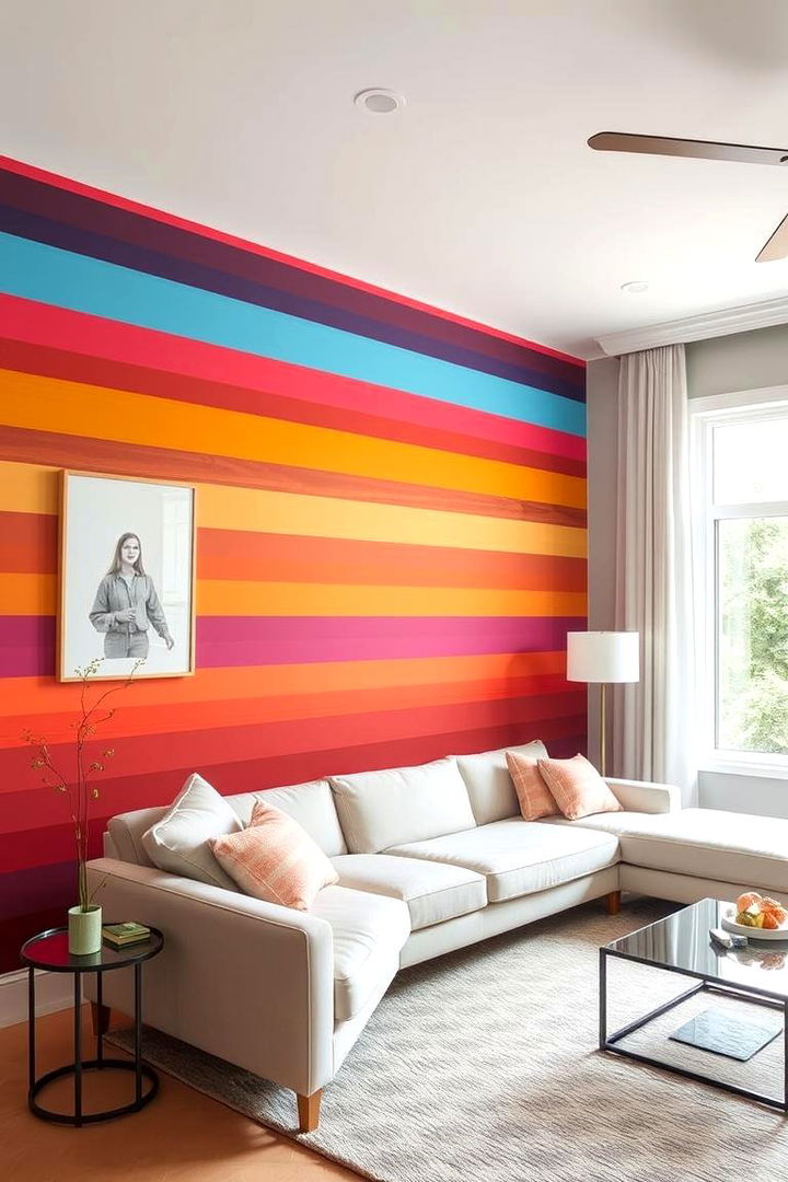 Bright Accent Walls - 22 Rainbow Bedroom Ideas