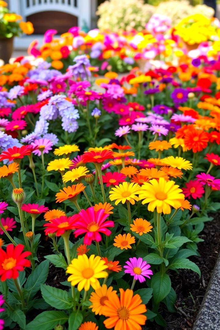 Bright Annuals for Quick Impact - 22 Front Yard Flower Bed Ideas