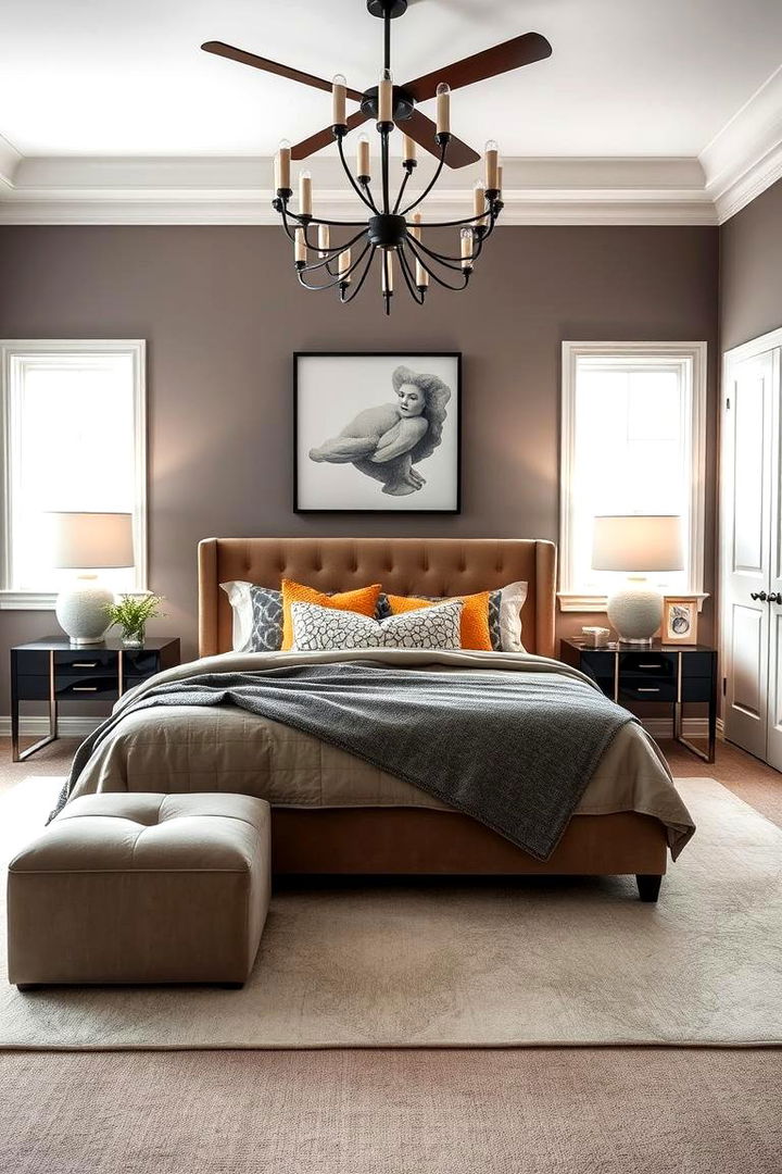 Bright Contrast Enhancements - 22 Taupe Bedroom Ideas