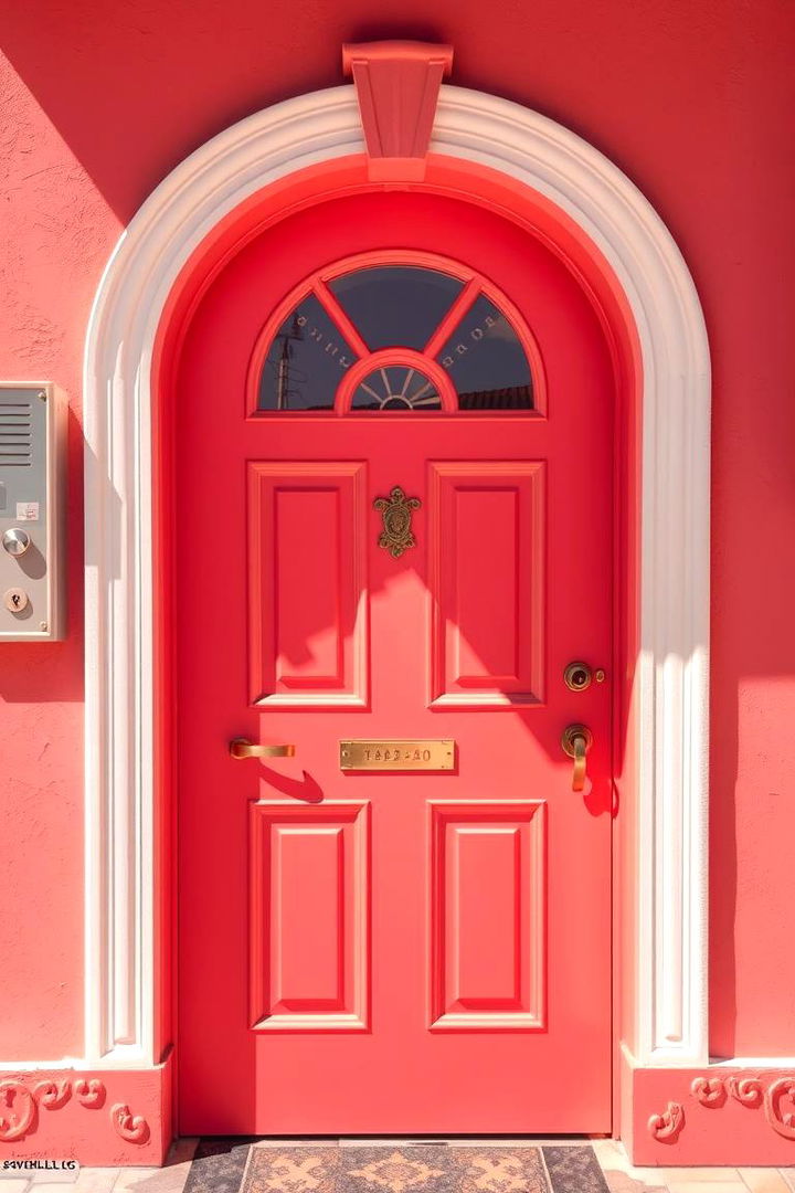 Bright Coral - 22 Mid Century Front Door Colors