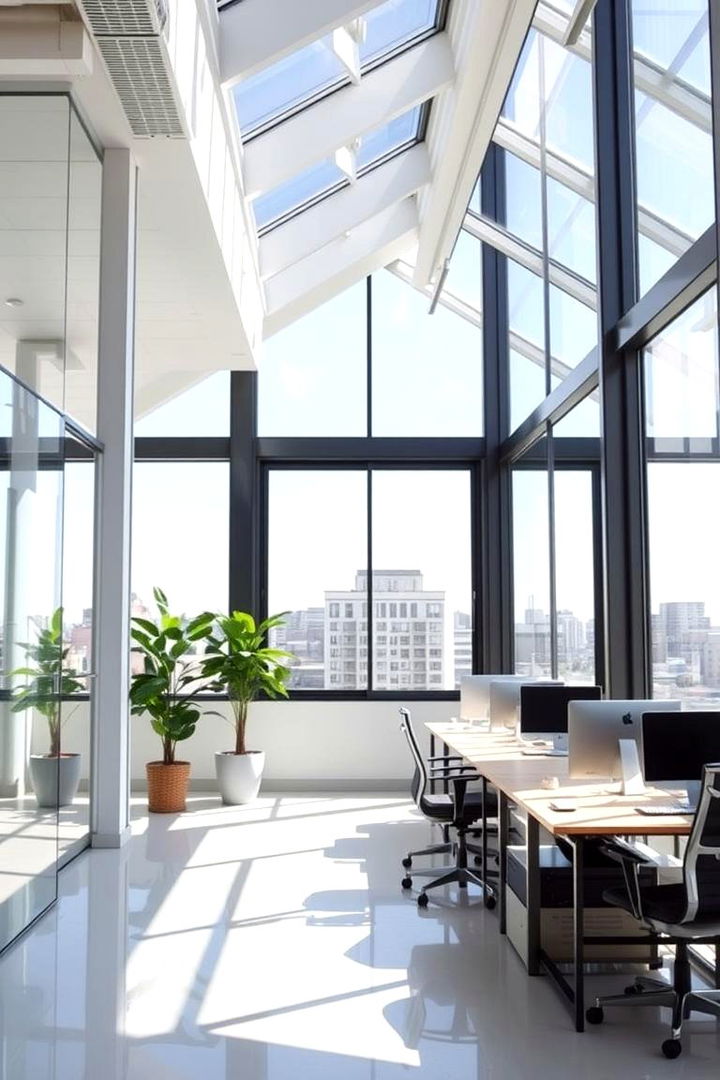 Bright Natural Lighting Ideas - 22 Loft Office Ideas