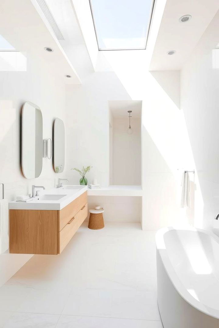 Bright Open Space Feel - 22 Beige and White Bathroom Ideas