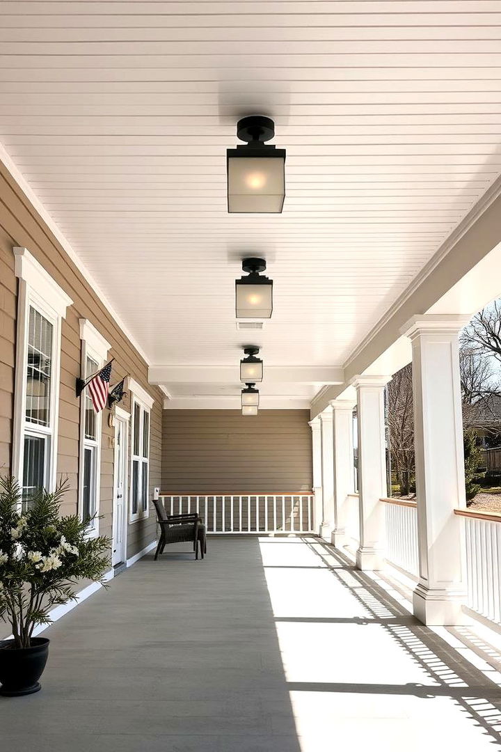 Bright Overhead Installations - 22 Front Porch Lighting Ideas