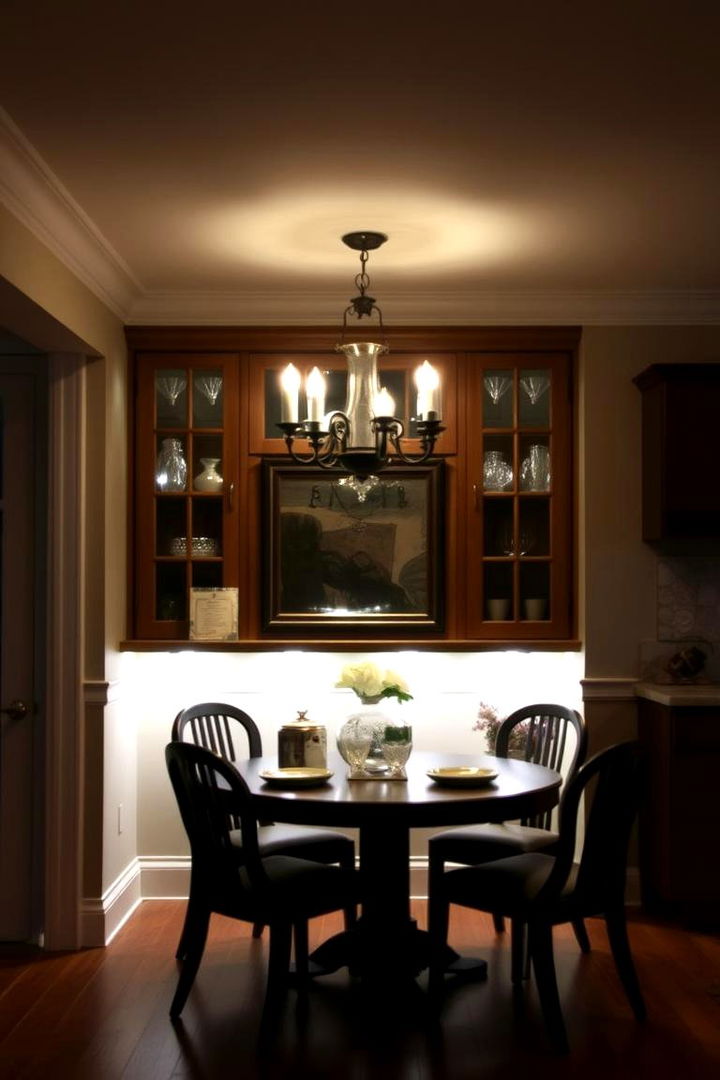 Bright Under cabinet Accents - 22 Dining Room Lighting Ideas