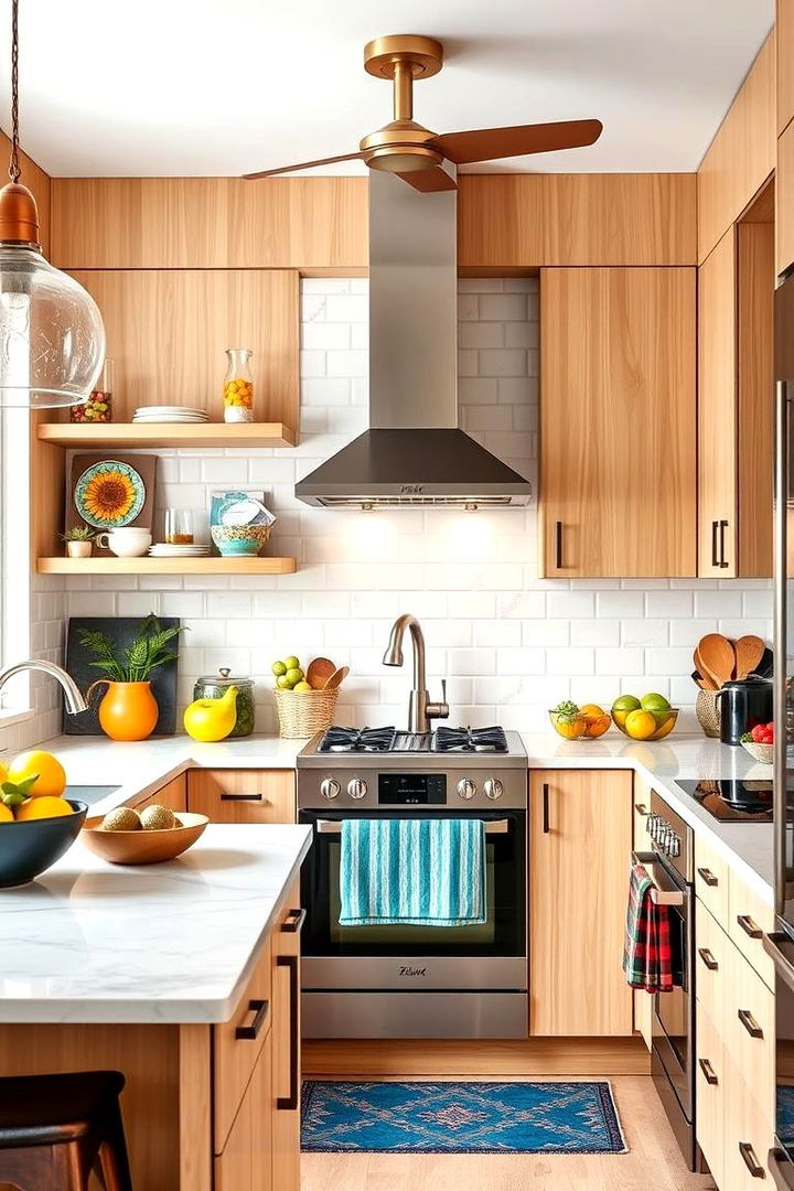 Bright Wood Accents - 22 Kitchens With Light Wood Cabinets
