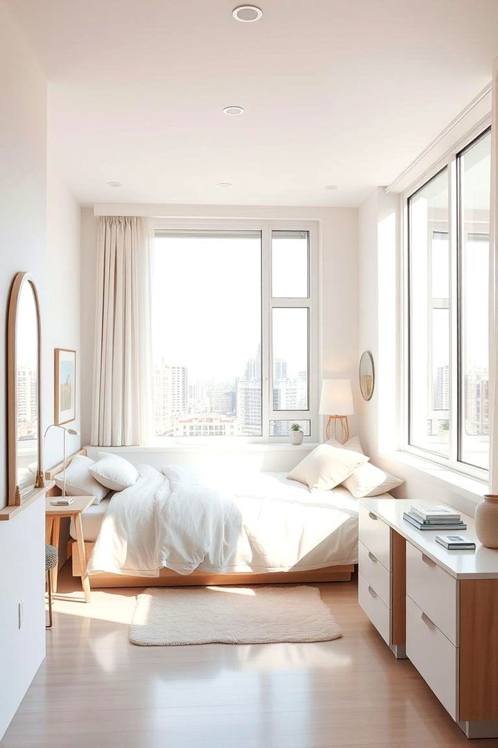 Bright and Airy Ambiance with Natural Light - 22 Minimalist Dorm Room Ideas
