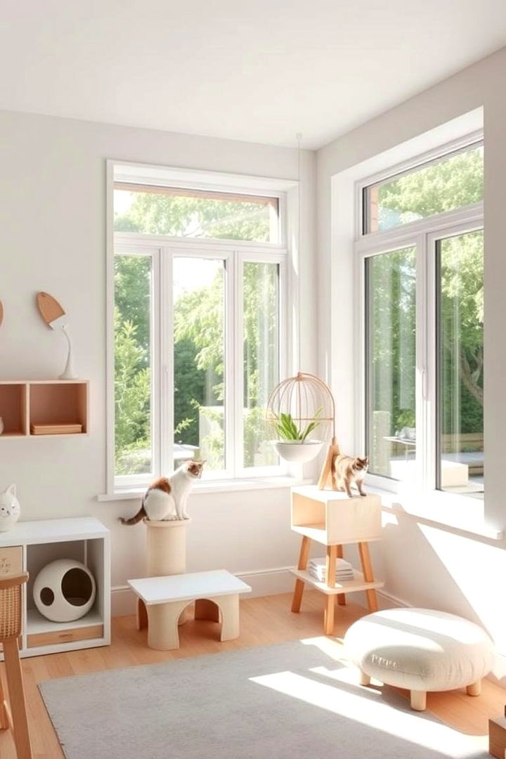 Bright and Airy Cat Studio - 22 Cat Room Ideas