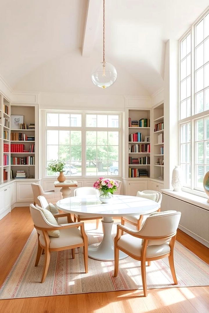 Bright and Airy Elegance - 22 Library Dining Room Combo Ideas