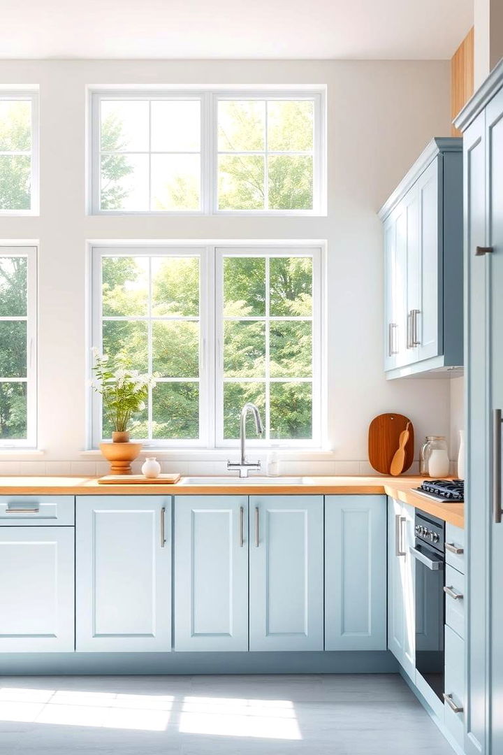 Bright and Airy Kitchen Feel - 22 Light Blue Kitchen Cabinets Ideas