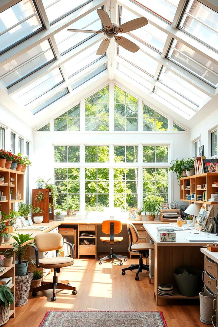 Bright and Airy Workspace - 22 Craft Room Ideas