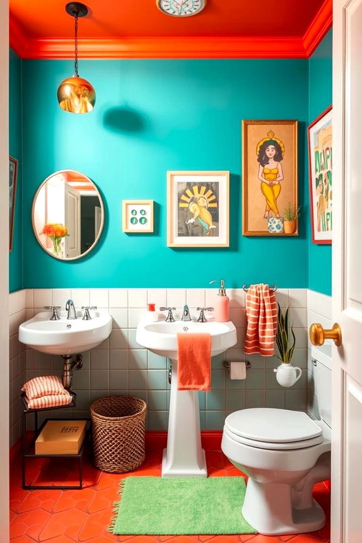 Bright and Cheerful Color Palettes - 22 Small Master Bathroom Ideas