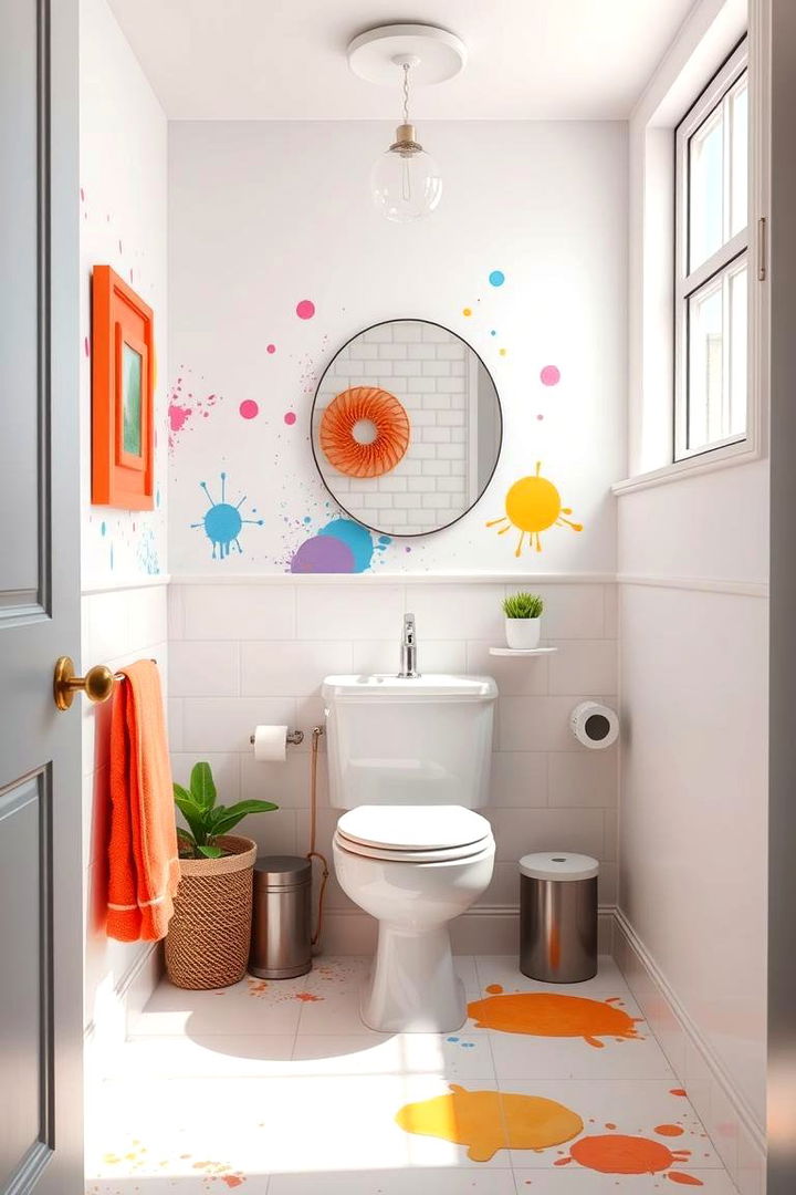 Bright and Cheerful Themes - 22 Small Powder Room Ideas