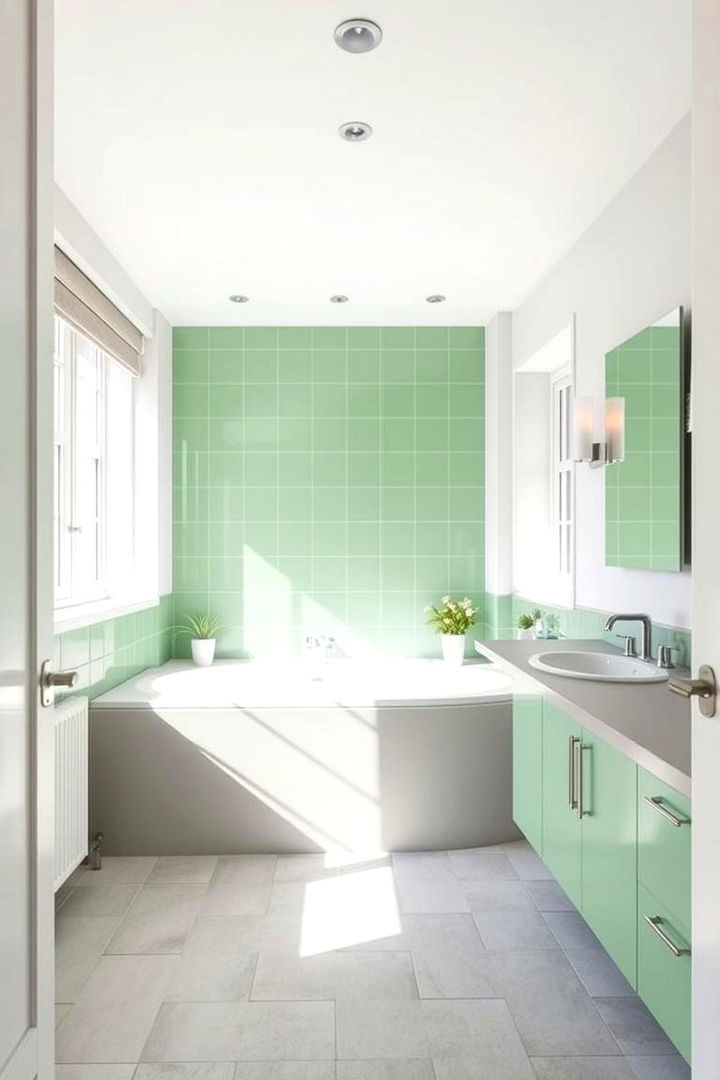 Bright and Inviting Spaces - 22 Green and Grey Bathroom Ideas