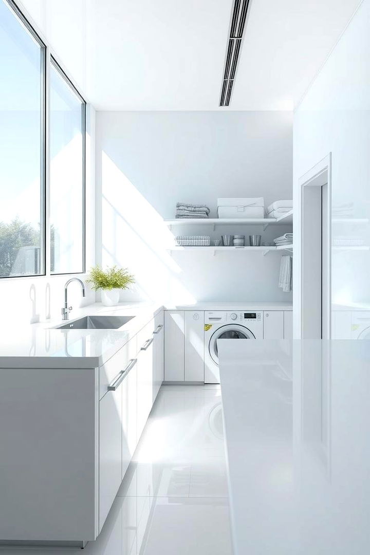 Bright and Reflective Surfaces - 22 Small Utility Room Ideas