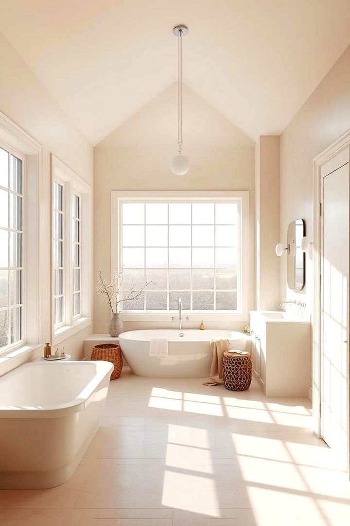 Brighten with Natural Light - 22 Beige Bathroom Ideas