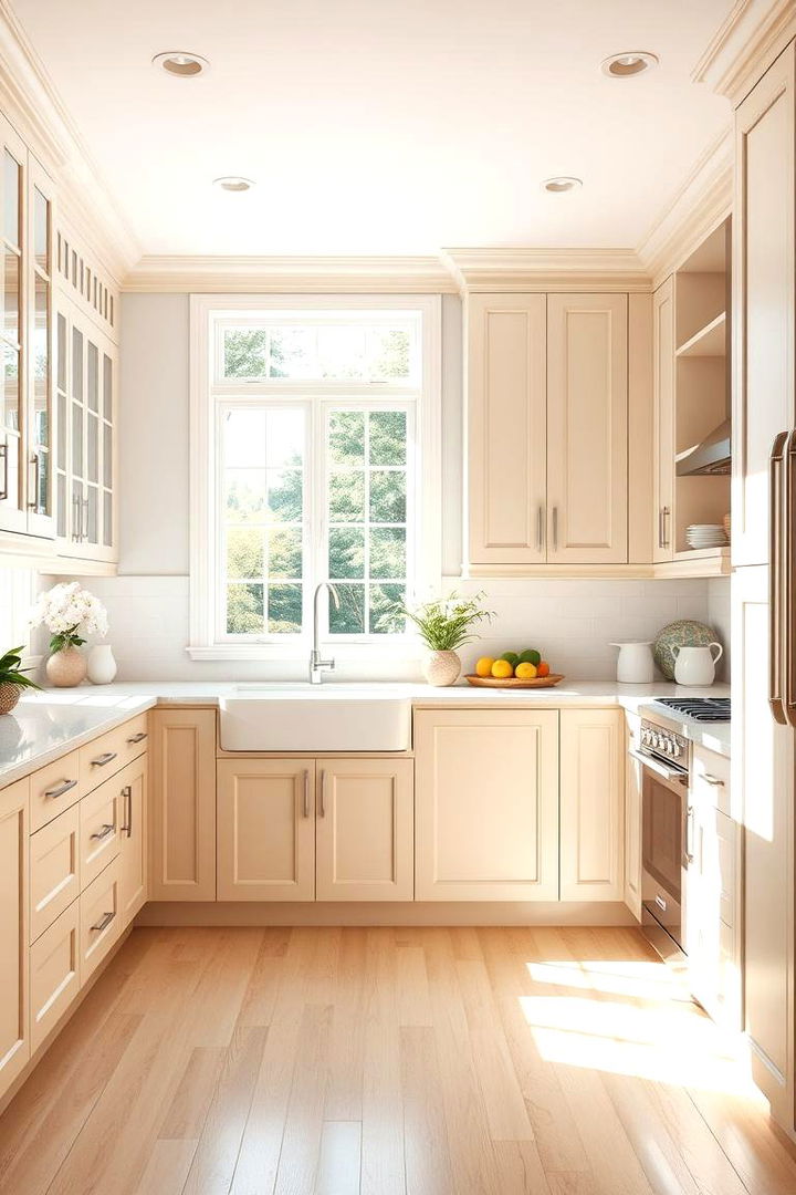 Brightening Up Spaces - 22 Kitchens With Beige Kitchen Cabinets