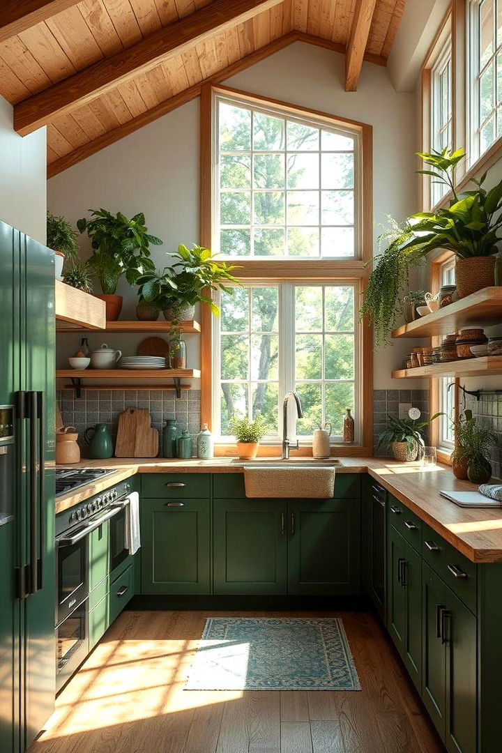 Bringing the Outdoors Inside with Forest Green - 22 Forest Green Kitchen Ideas