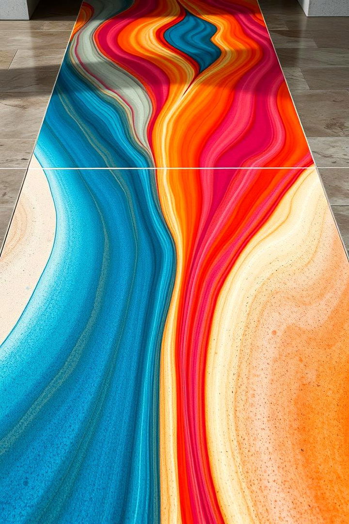 Budget Friendly Concrete Resin Inlays - 22 Concrete Patio Ideas on a Budget