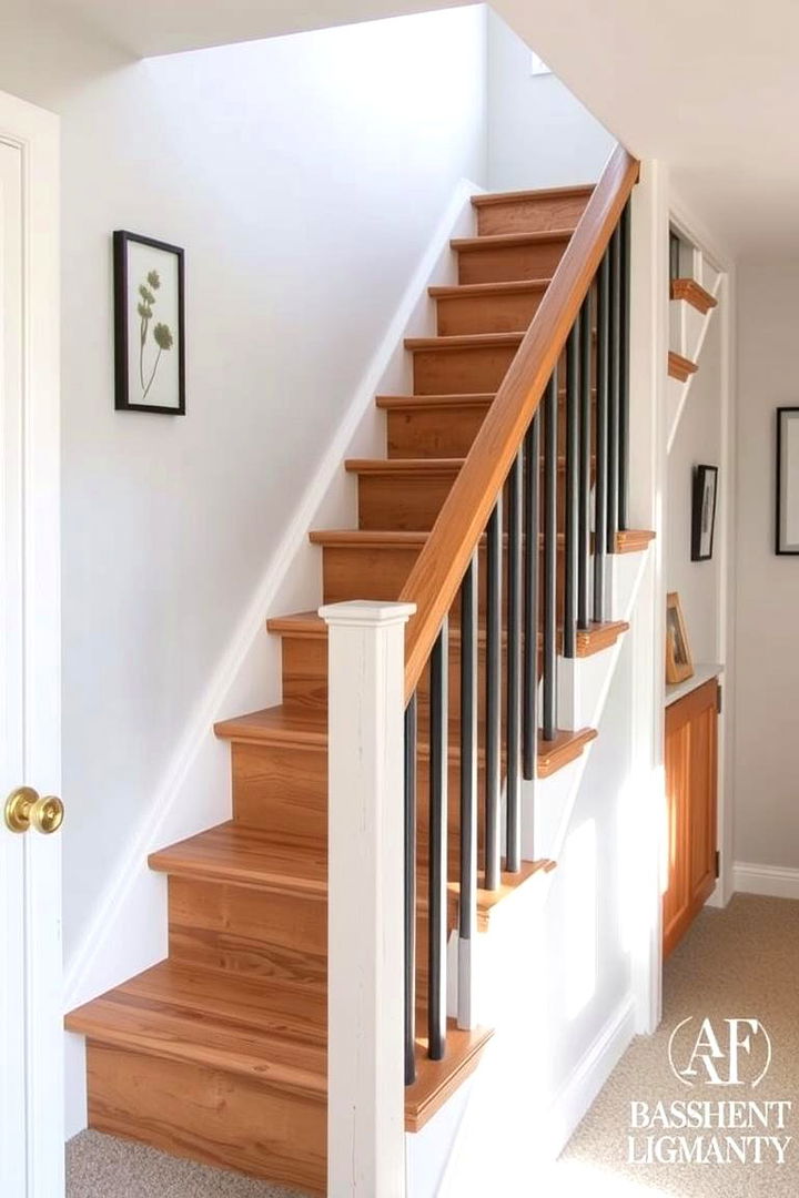 Budget Friendly DIY Staircase Transformation - 22 Basement Stair Ideas