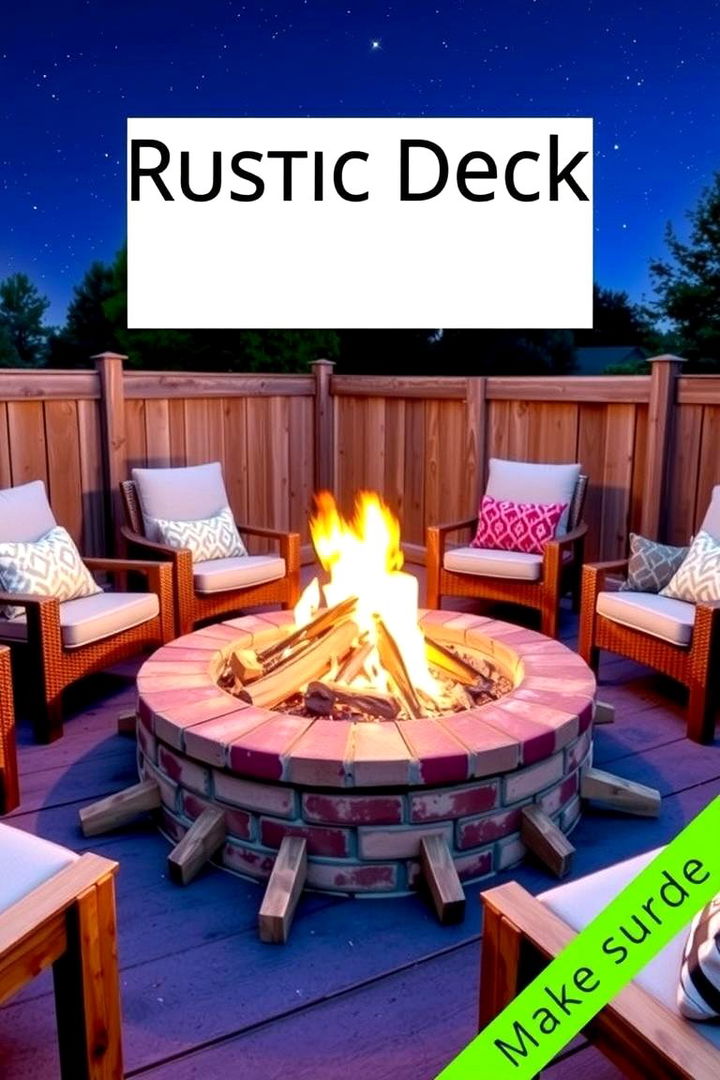 Budget Friendly Fire Pit Feature - 22 Backyard Deck Ideas on a Budget