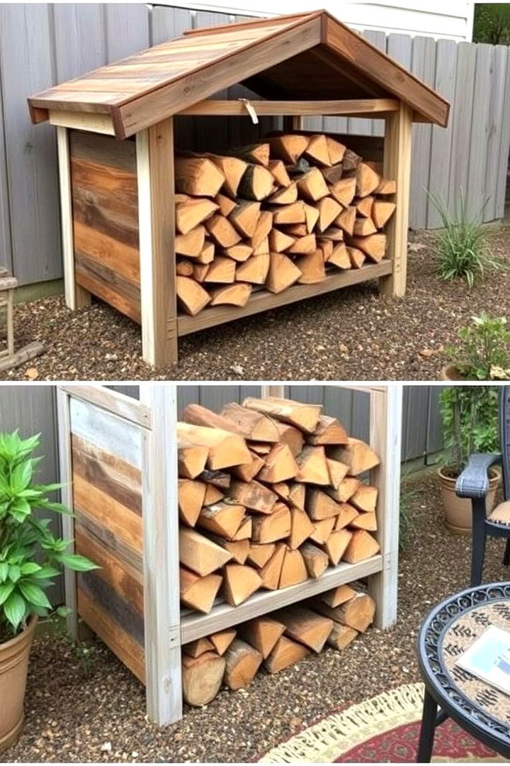 Budget Friendly Firewood Storage - 22 Backyard Ideas on a Budget