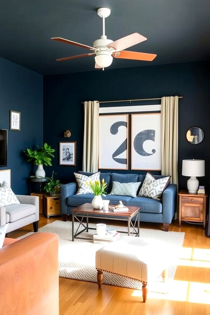 Budget Friendly Style - 22 Navy Blue Living Room Ideas