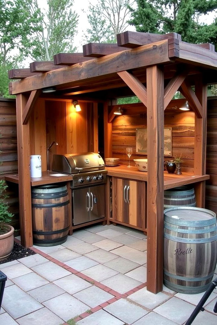 Budget Outdoor Kitchen Setup - 22 Cheap Backyard Makeover Ideas