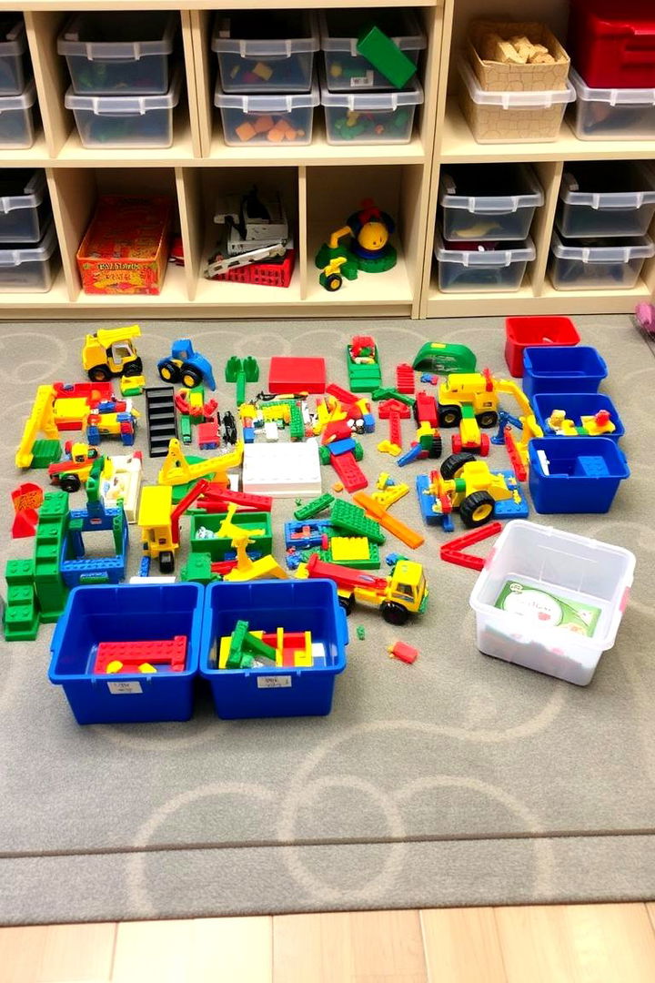 Building Blocks and Construction Zone - 22 playroom ideas