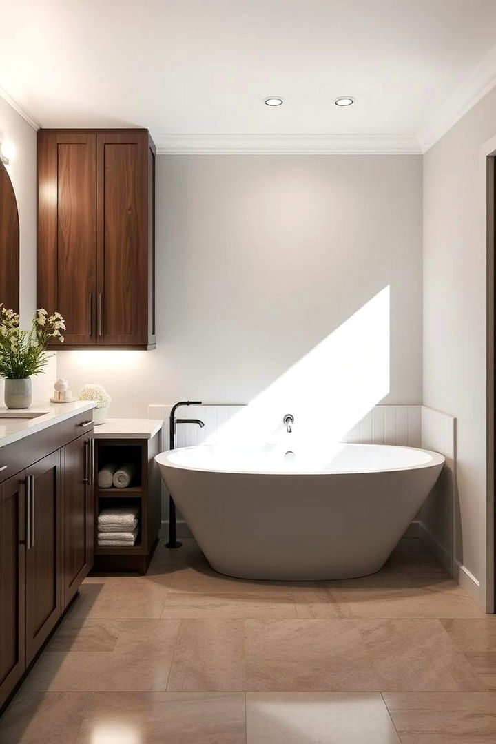 Built In Bathtub with Storage - 22 Bathtub Ideas