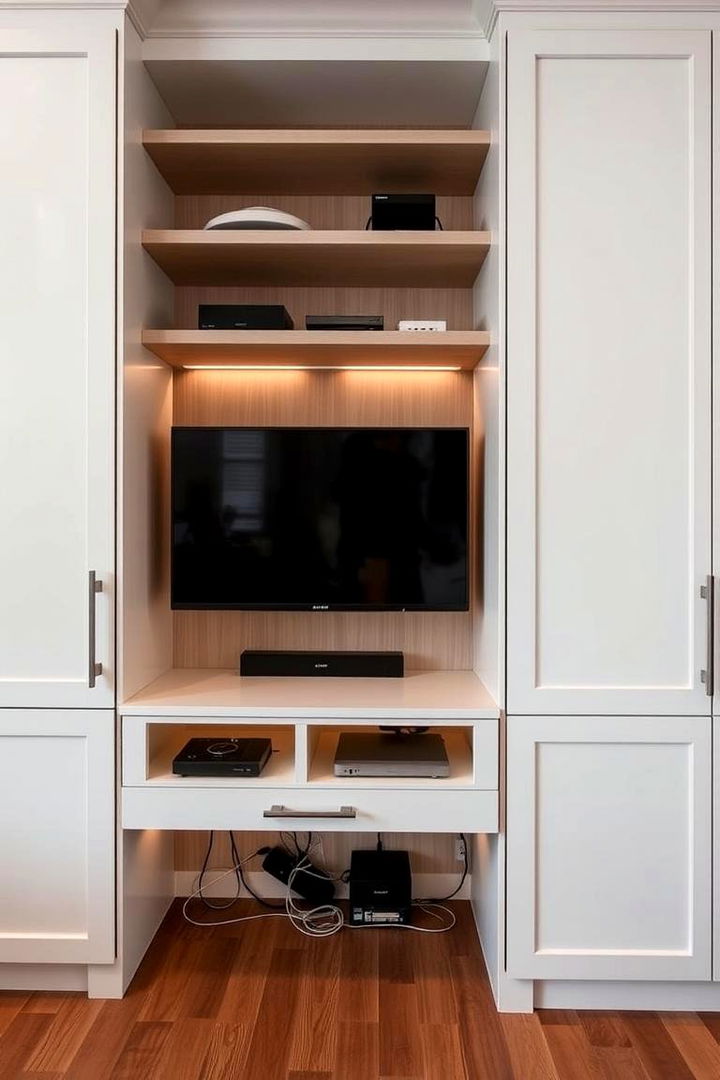 Built In Entertainment Integration - 22 Floor to Ceiling Cabinets Ideas