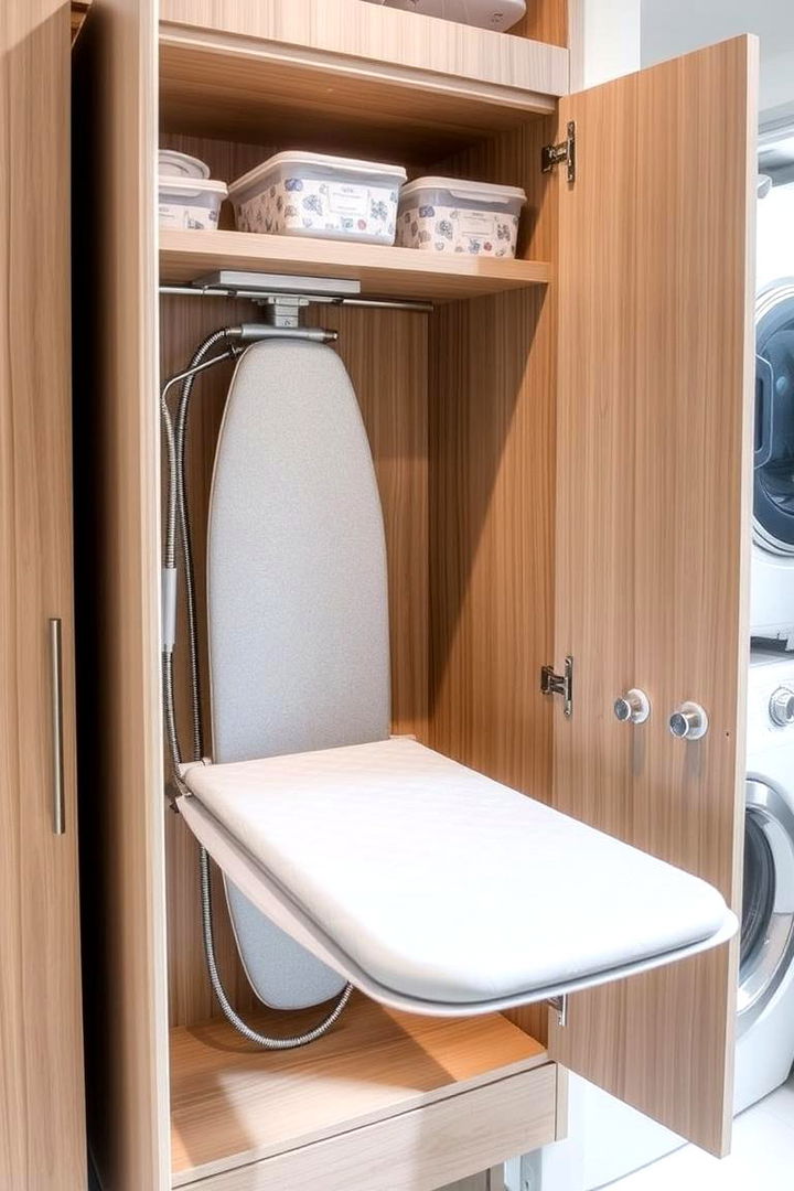 Built In Ironing Boards - 22 Stackable Laundry Room Ideas