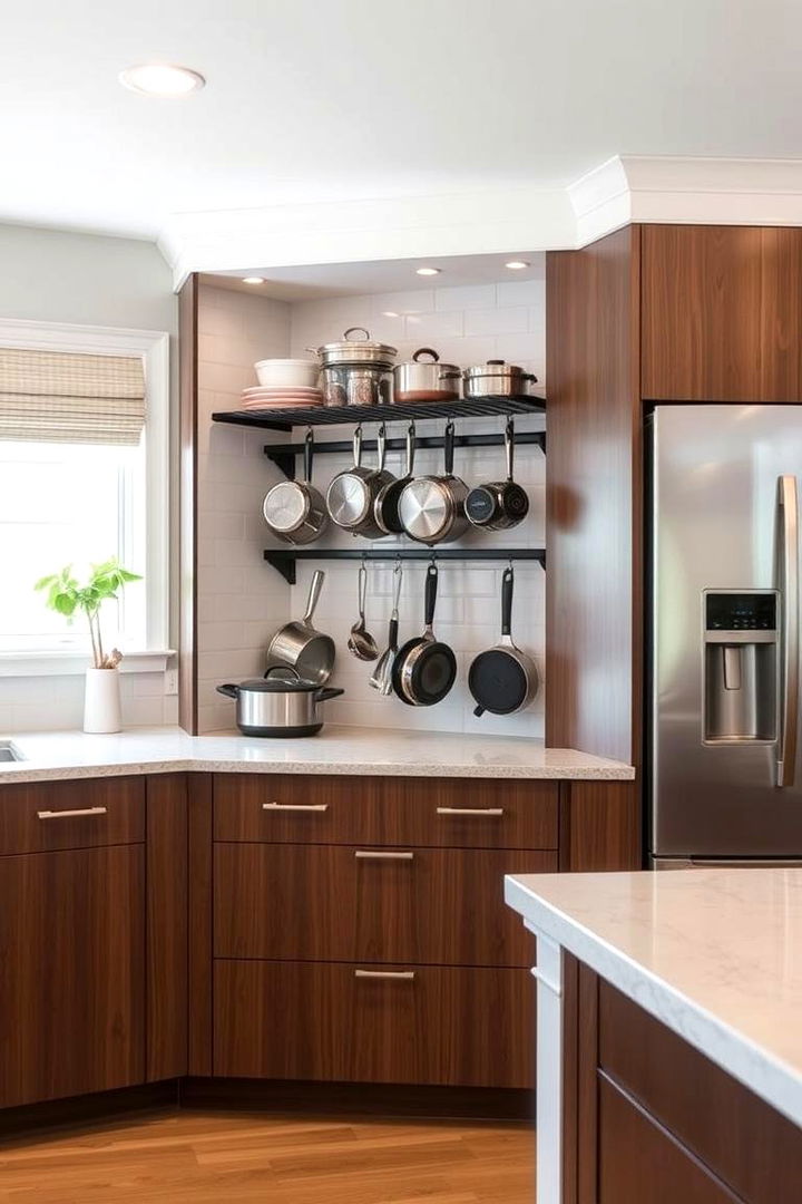 Built In Kitchen Pot Racks - 22 Pots and Pans Storage Ideas