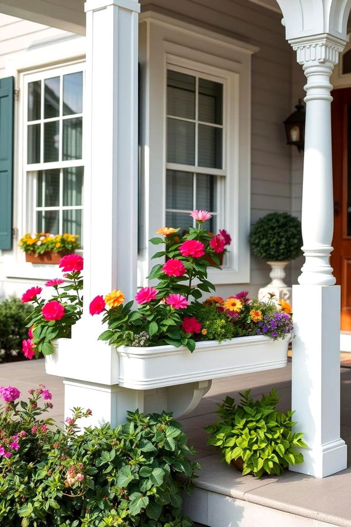 Built In Planter Box Displays - 22 Victorian Porch Ideas