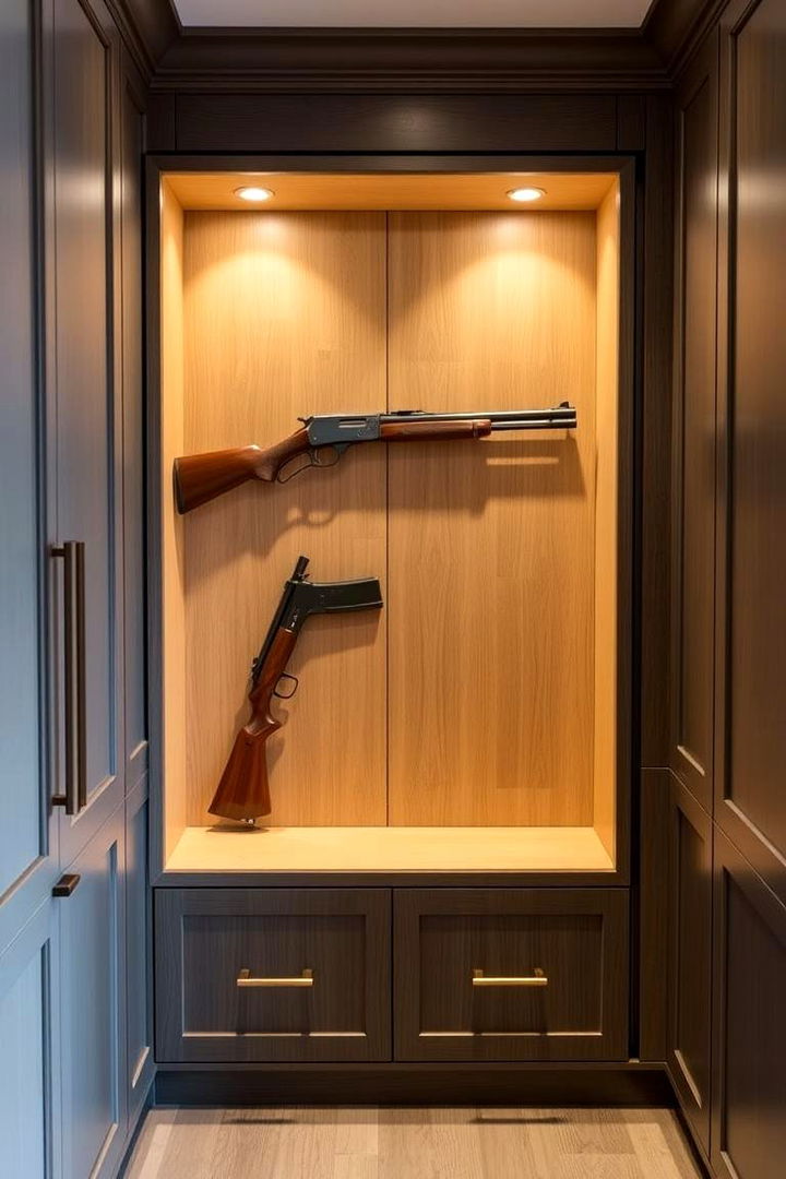 Built In Safe Aesthetics - 22 Gun Room Ideas