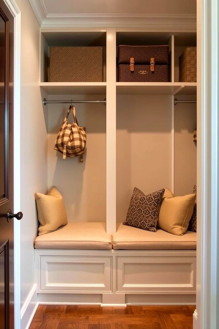 Built In Seating Entry Closet - 22 Entry Closet Ideas