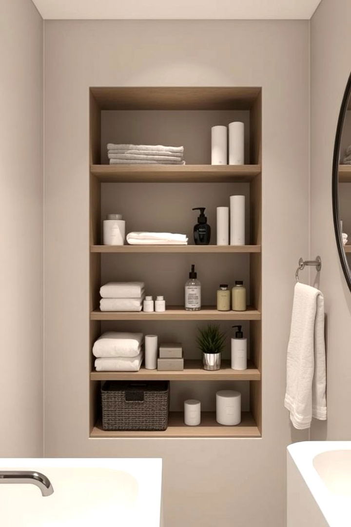 Built In Shelving Ideas - 22 Small Ensuite Design Ideas