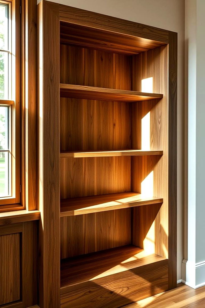 Built In Shelving Integrated with Windows - 22 Bookcases Around Window Design Ideas