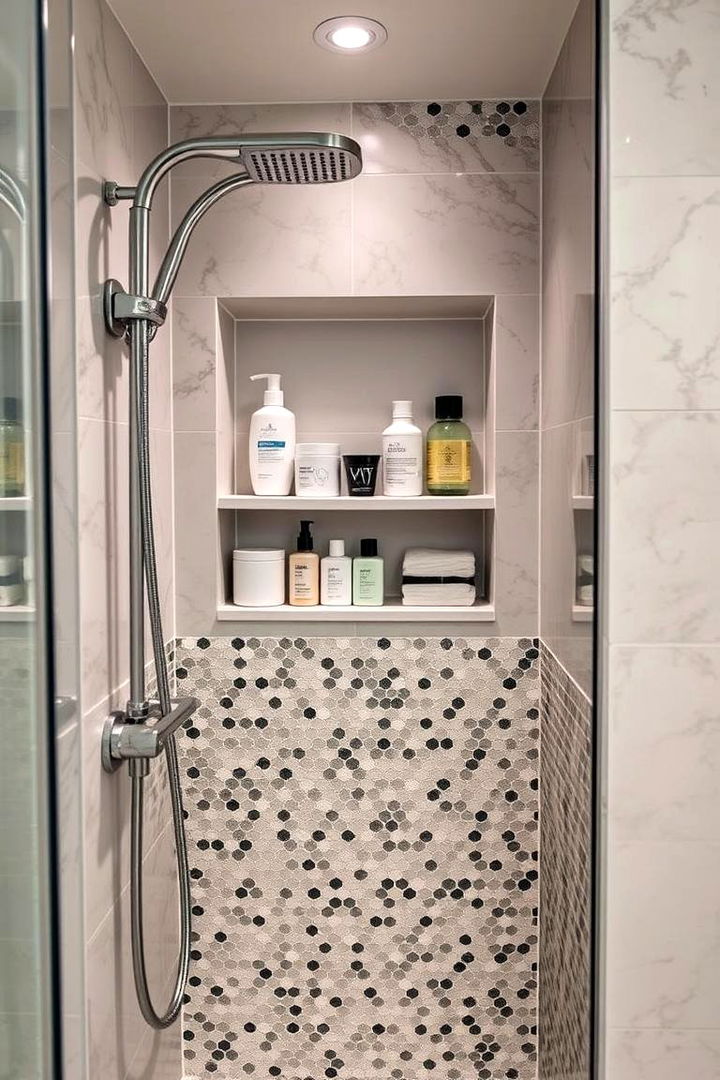 Built In Shelving and Niches - 22 Small Shower Ideas