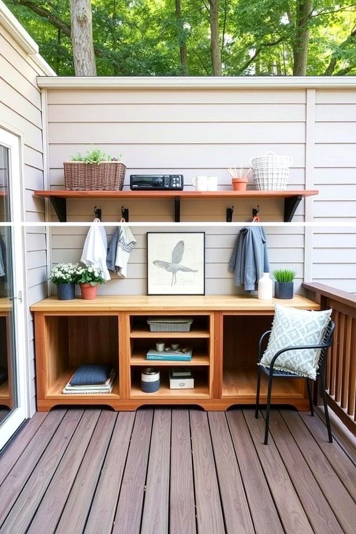Built In Storage Solutions - 22 Backyard Deck Ideas on a Budget