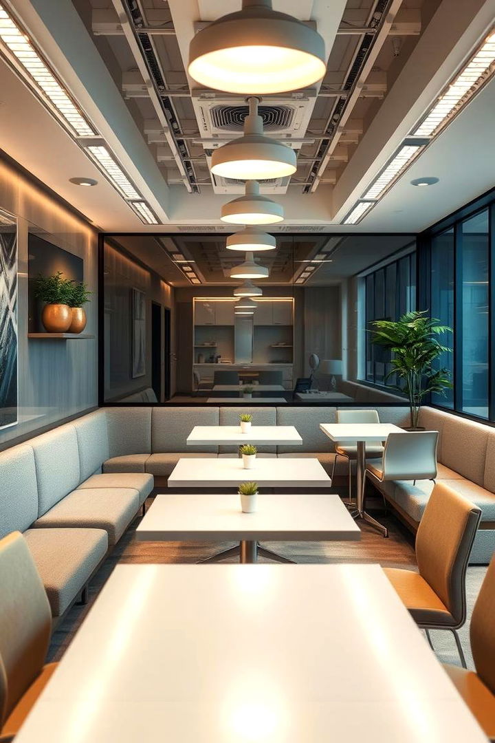 Built in Dining Area - 22 Office Kitchen Ideas