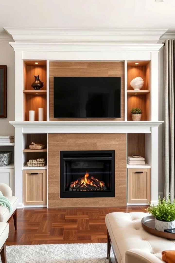Built in Multi functional Units - 22 Mid-century Modern Fireplace Ideas