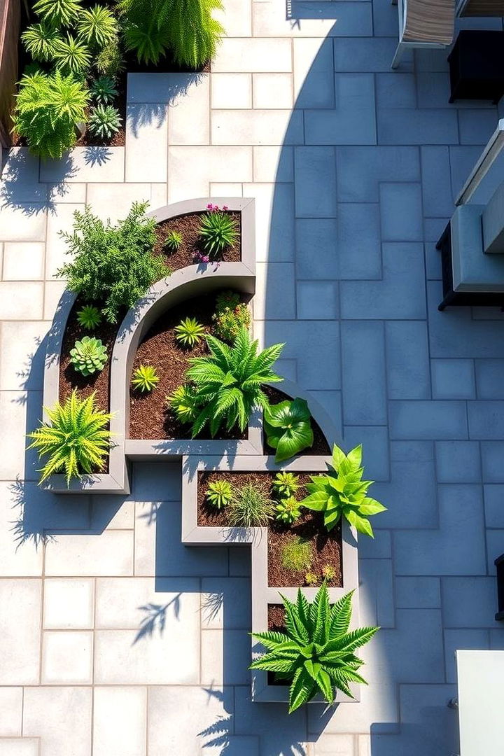 Built in Planters Accent - 22 Bluestone Patio Ideas