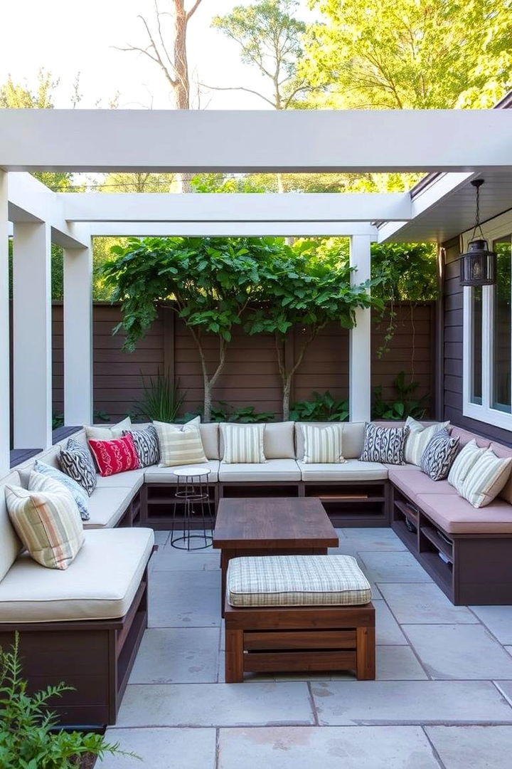 Built in Seating Comfort - 22 Attached Covered Patio Ideas