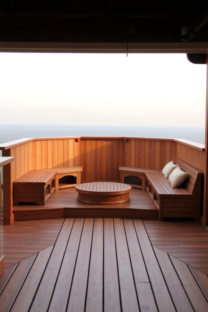 Built in Seating Platform Deck - 22 Platform Deck Ideas